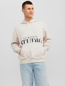 Jack & Jones Bedrukt Hoodie -Moonbeam - 12245926