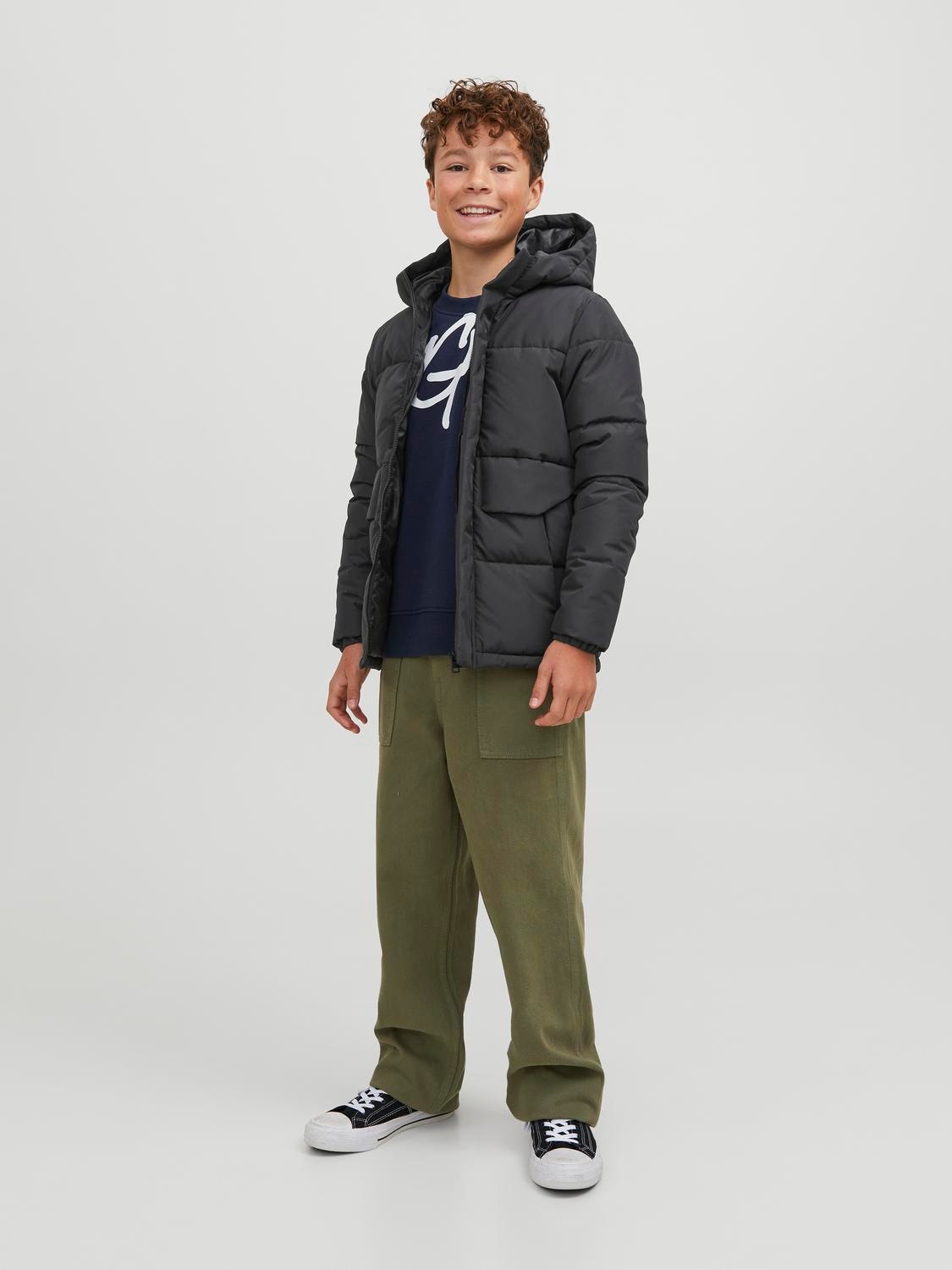 Jack & Jones Puffer jacket For boys -Black - 12246122