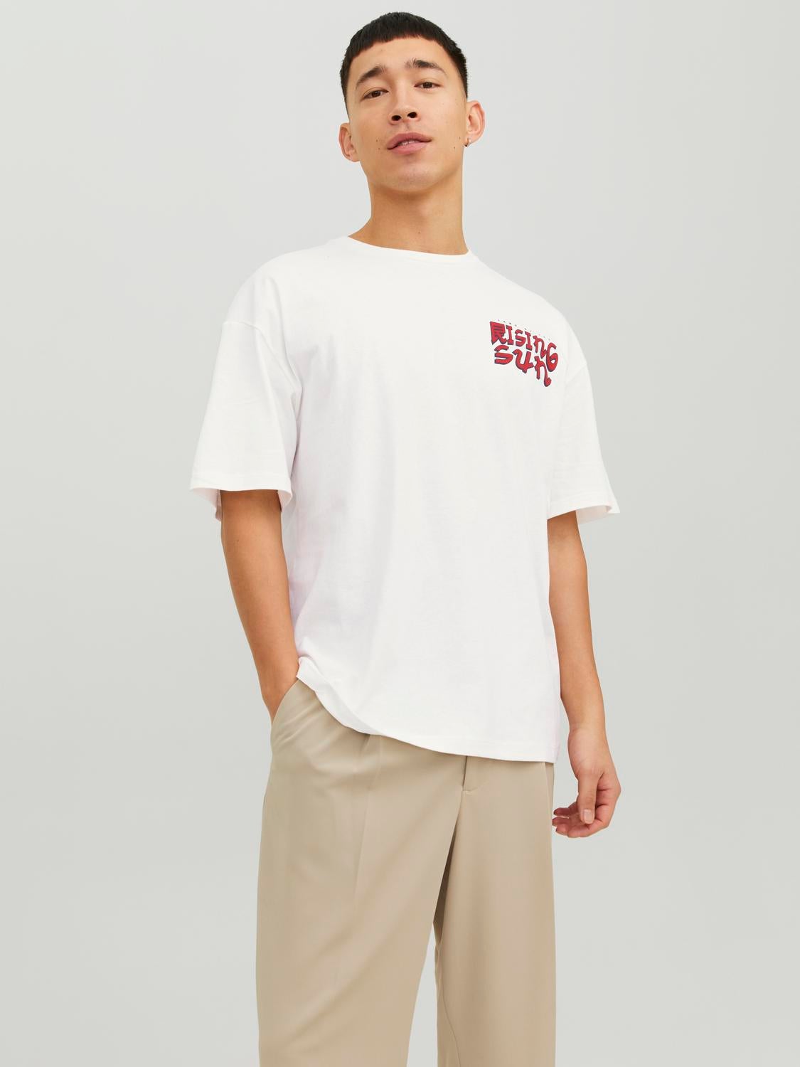 T-shirt Imprimé Col Rond - Jack & Jones - Modalova