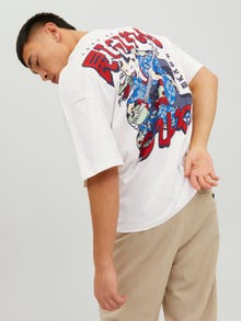 Jack & Jones T-shirt Estampar Decote Redondo -Cloud Dancer - 12246333