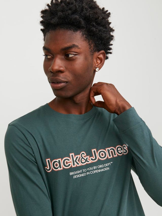 Jack & Jones Logo Pyöreä pääntie T-paita - 12246336