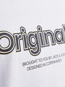 Jack & Jones Logo Crew neck T-shirt -Bright White - 12246336