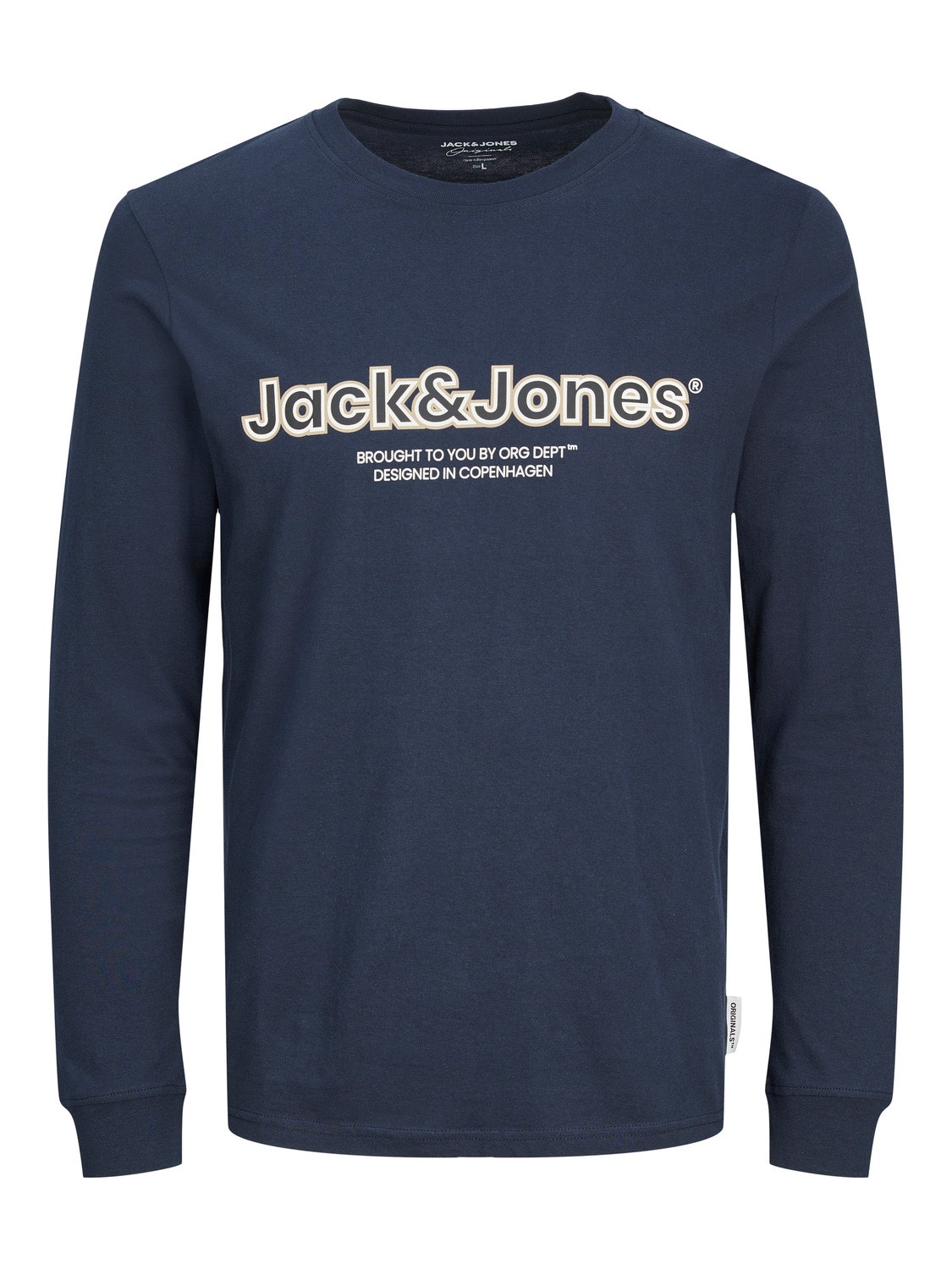 Jack & Jones Logo Crew neck T-shirt -Sky Captain - 12246336