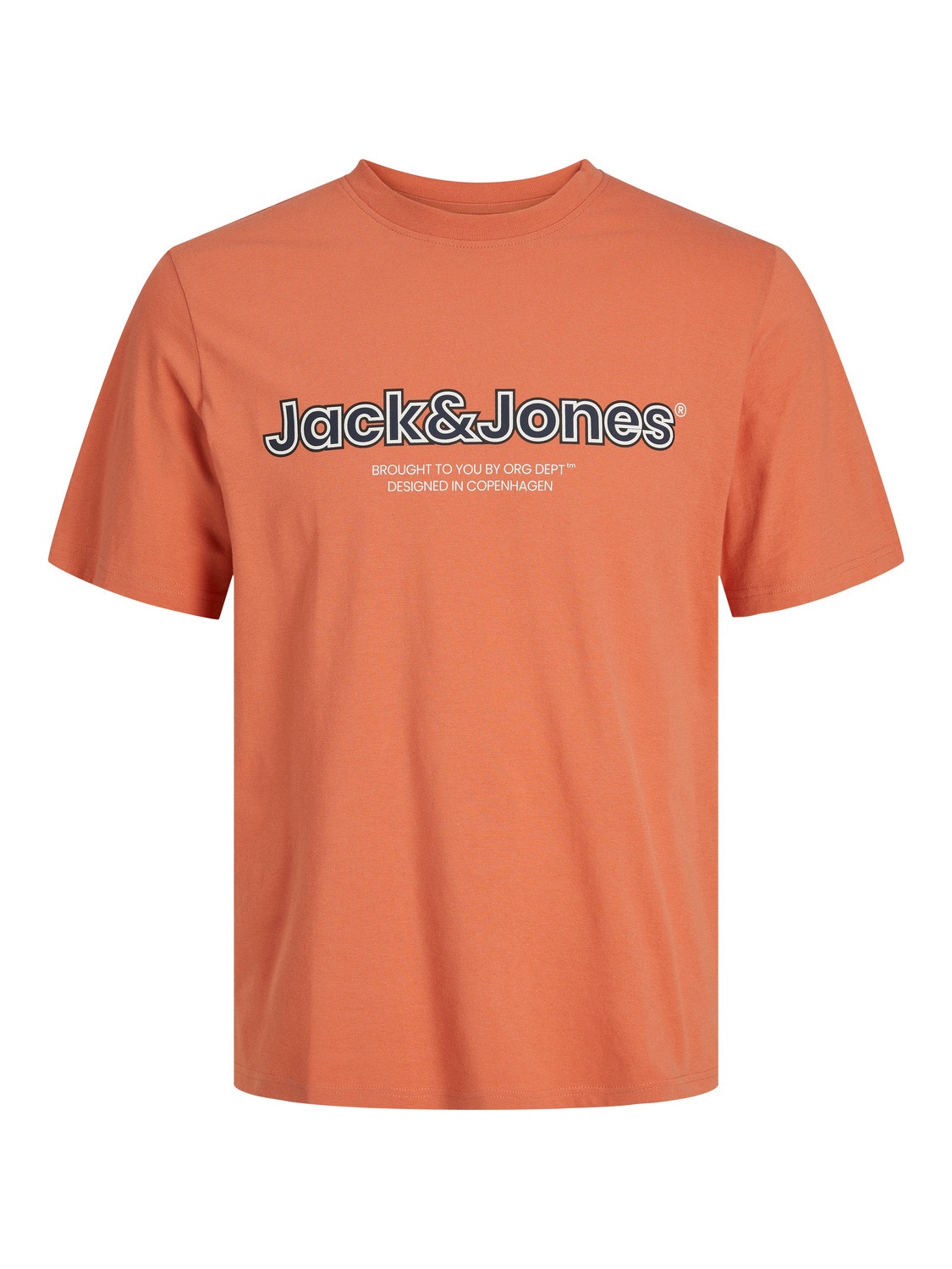 Jack & Jones Logo Crew neck T-shirt -Ginger - 12246338
