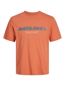 Jack & Jones T-shirt Logo Col rond -Ginger - 12246338