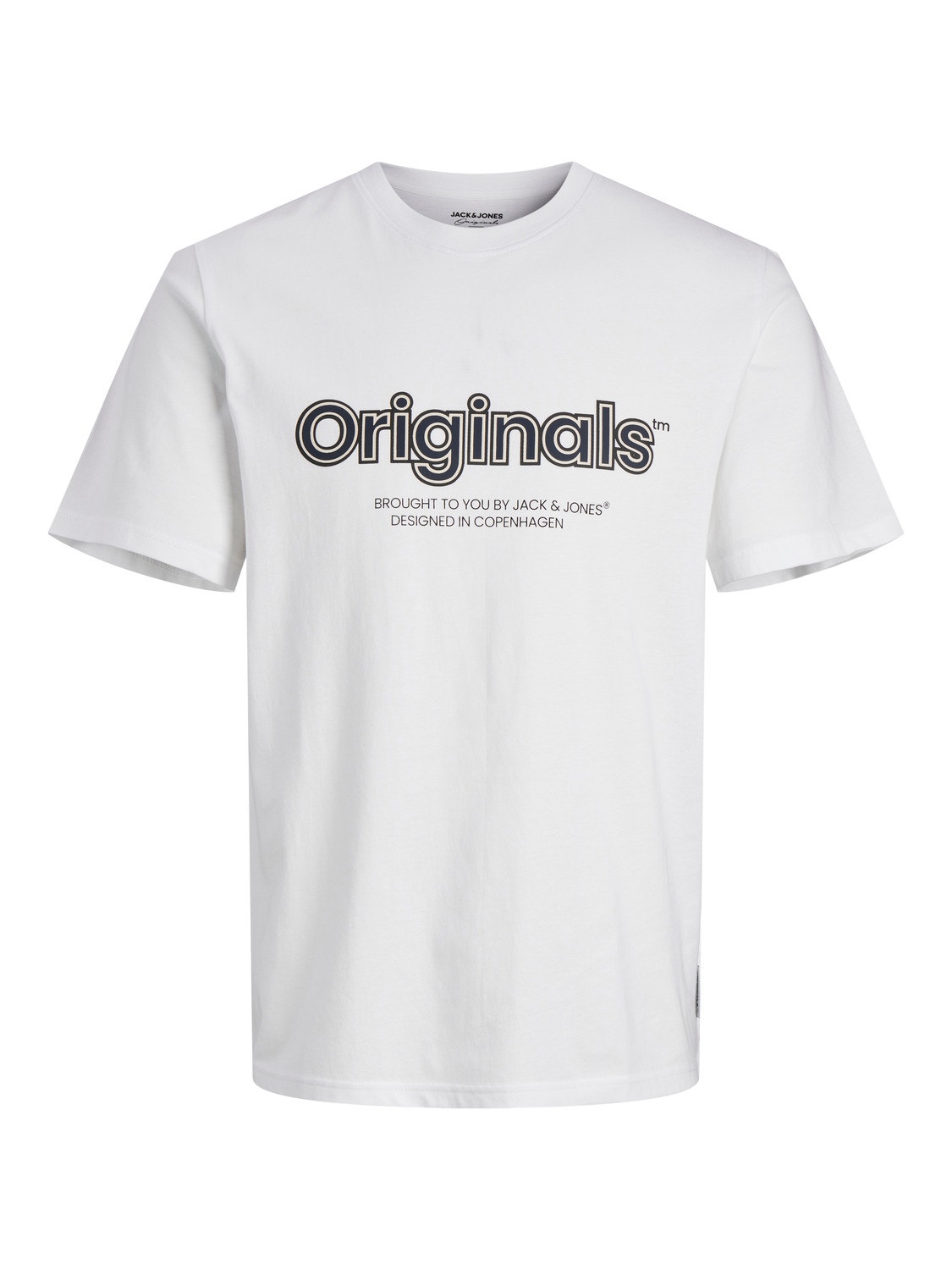 Jack & Jones Logo O-hals T-skjorte -Bright White - 12246338