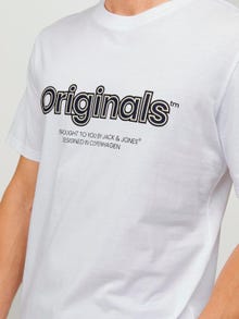 Jack & Jones Logo Crew neck T-shirt -Bright White - 12246338