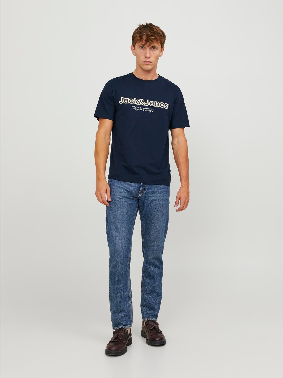 Jack and jones store blue t shirt