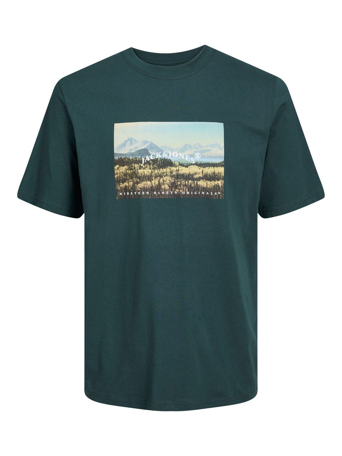 Jack & Jones Fotodruck Rundhals T-shirt -Magical Forest - 12246446