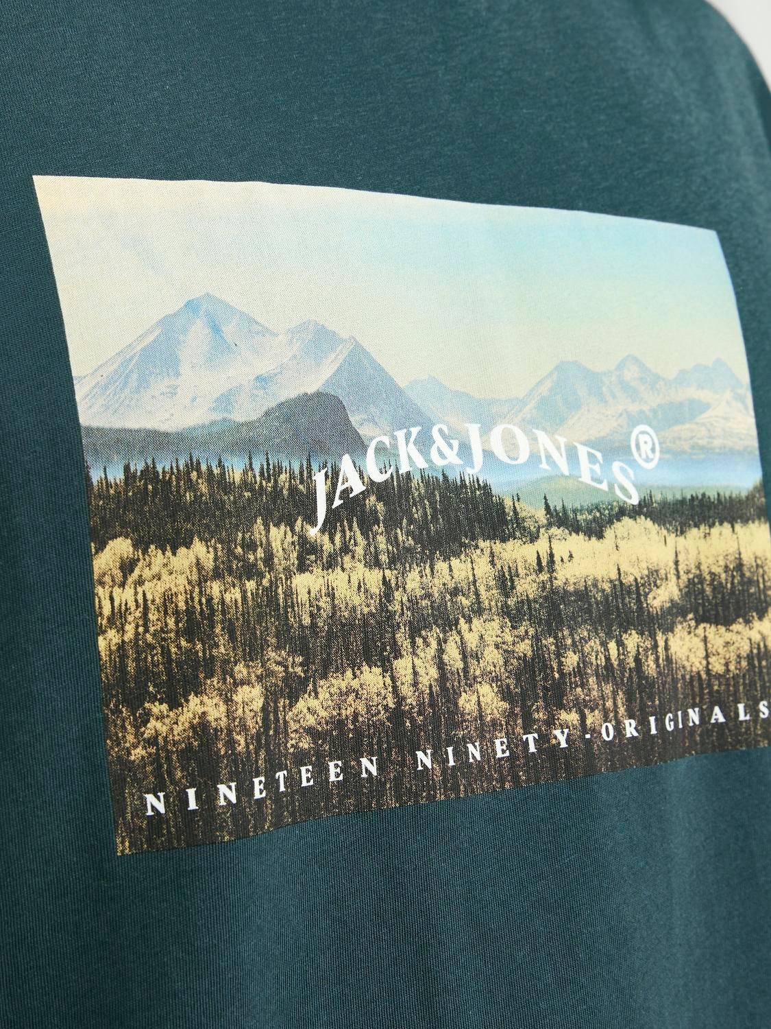Jack & Jones Photo print Crew neck T-shirt -Magical Forest - 12246446