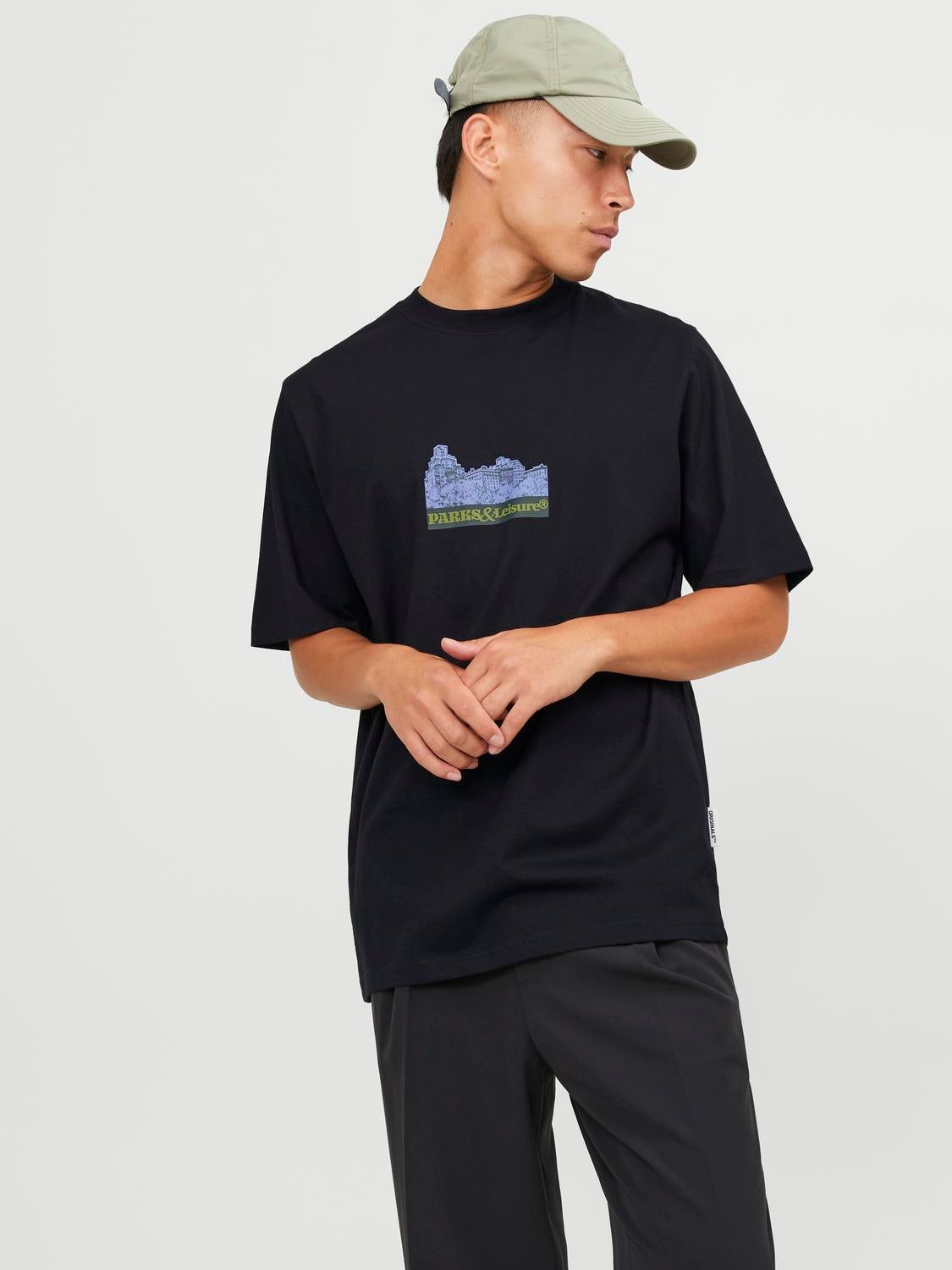 T-shirt Imprimé Col Rond - Jack & Jones - Modalova