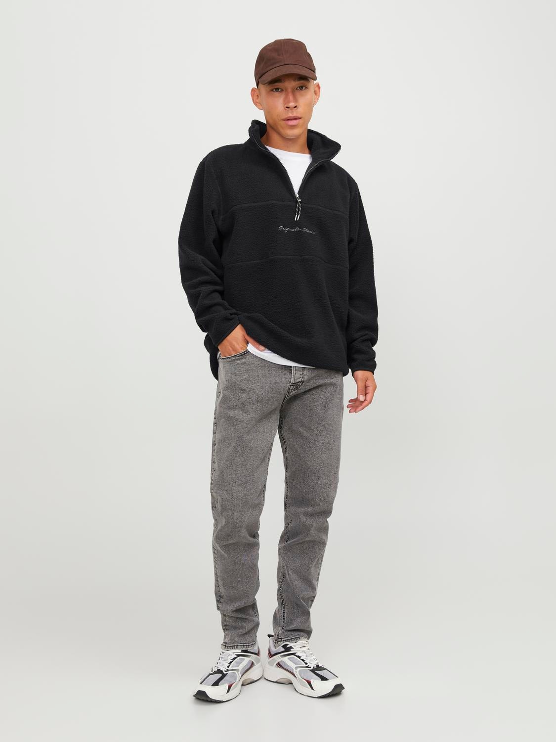 Jack & Jones Félcipzáras pulóver -Black - 12246517