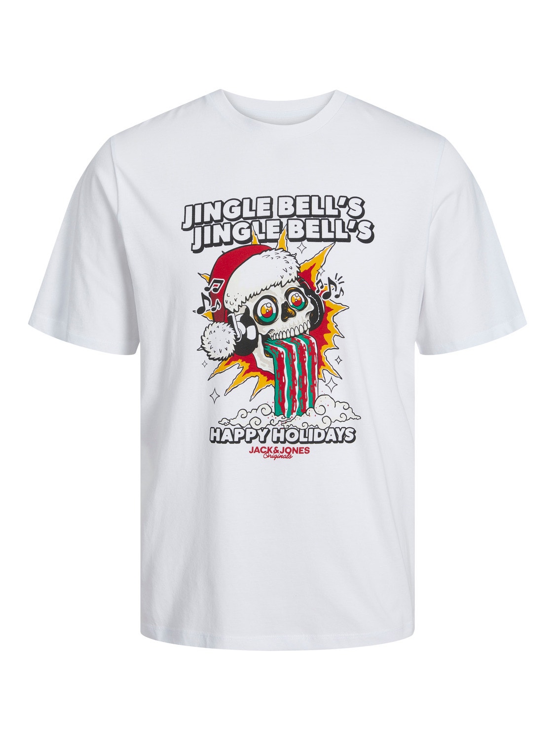 Jack & Jones X-mas Okrągły dekolt T-shirt -Bright White - 12246599