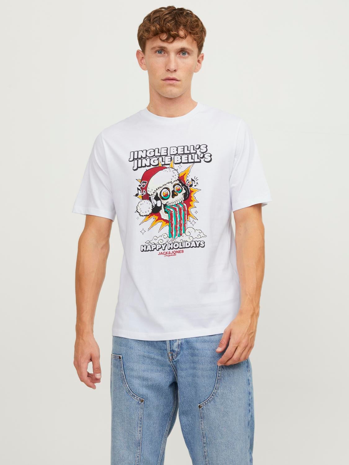 T-shirt X-mas Col Rond - Jack & Jones - Modalova