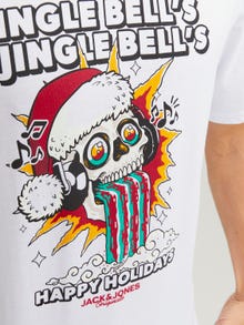 Jack & Jones X-mas Okrągły dekolt T-shirt -Bright White - 12246599