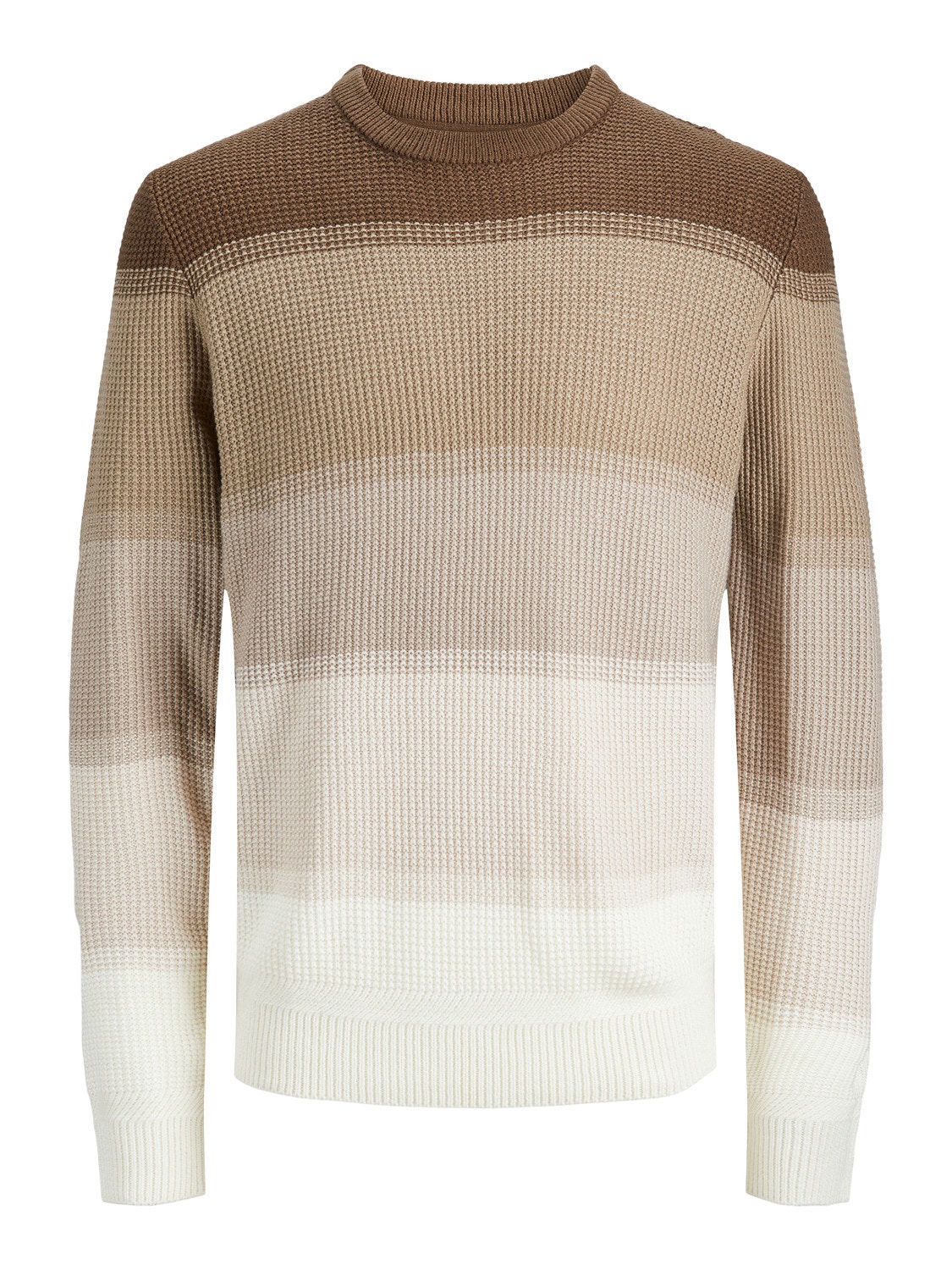 Jack & Jones W paski Sweter z dzianiny z okrągłym dekoltem -Marshmallow - 12246600