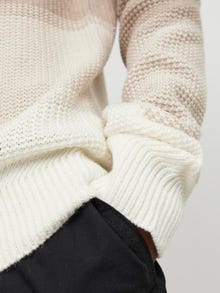 Jack & Jones Csíkos Személyzeti nyakú pulóver -Marshmallow - 12246600