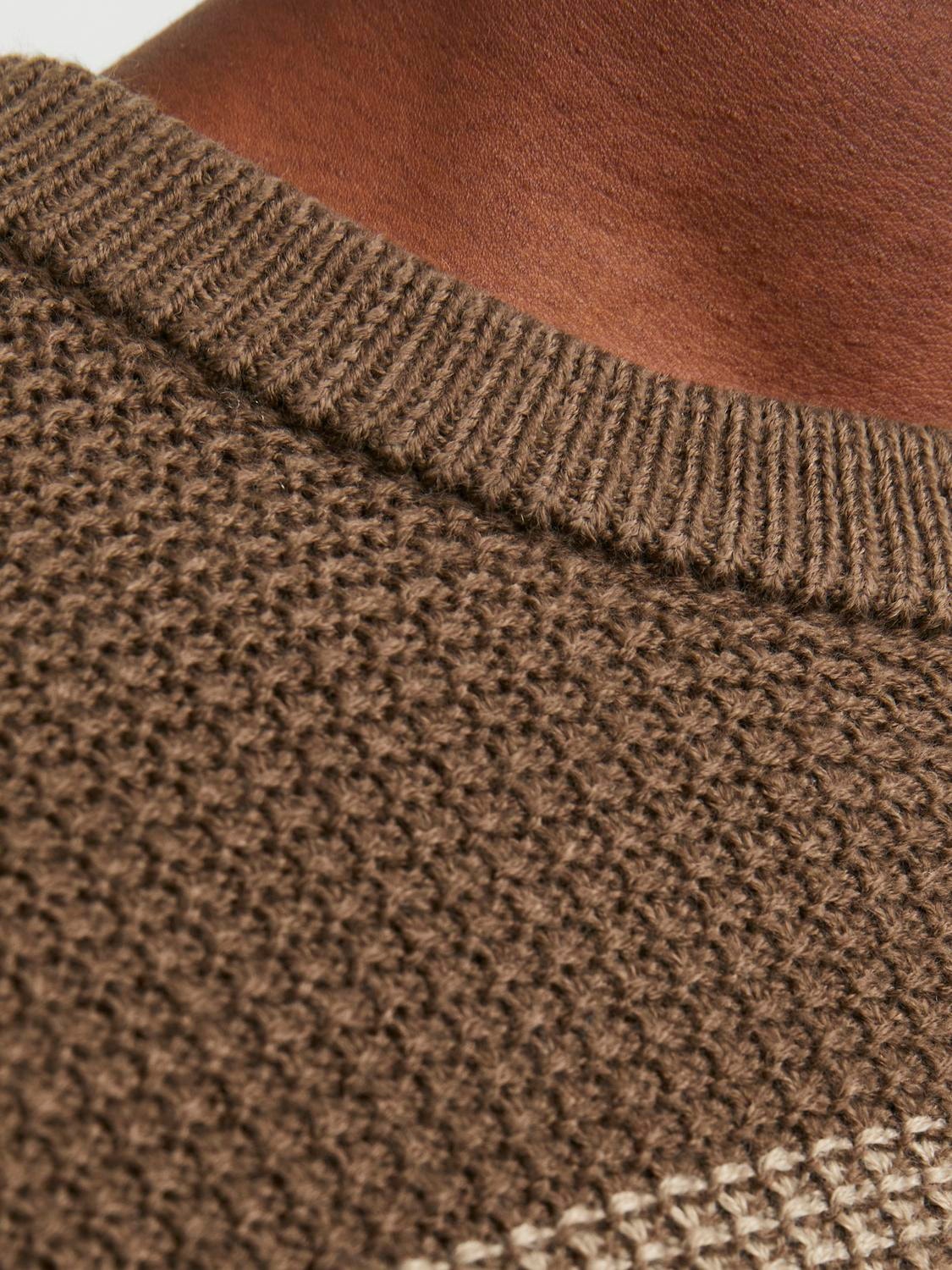 Jack & Jones Csíkos Személyzeti nyakú pulóver -Marshmallow - 12246600