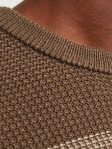 Jack & Jones Ränder Crewneck Stickad tröja -Marshmallow - 12246600