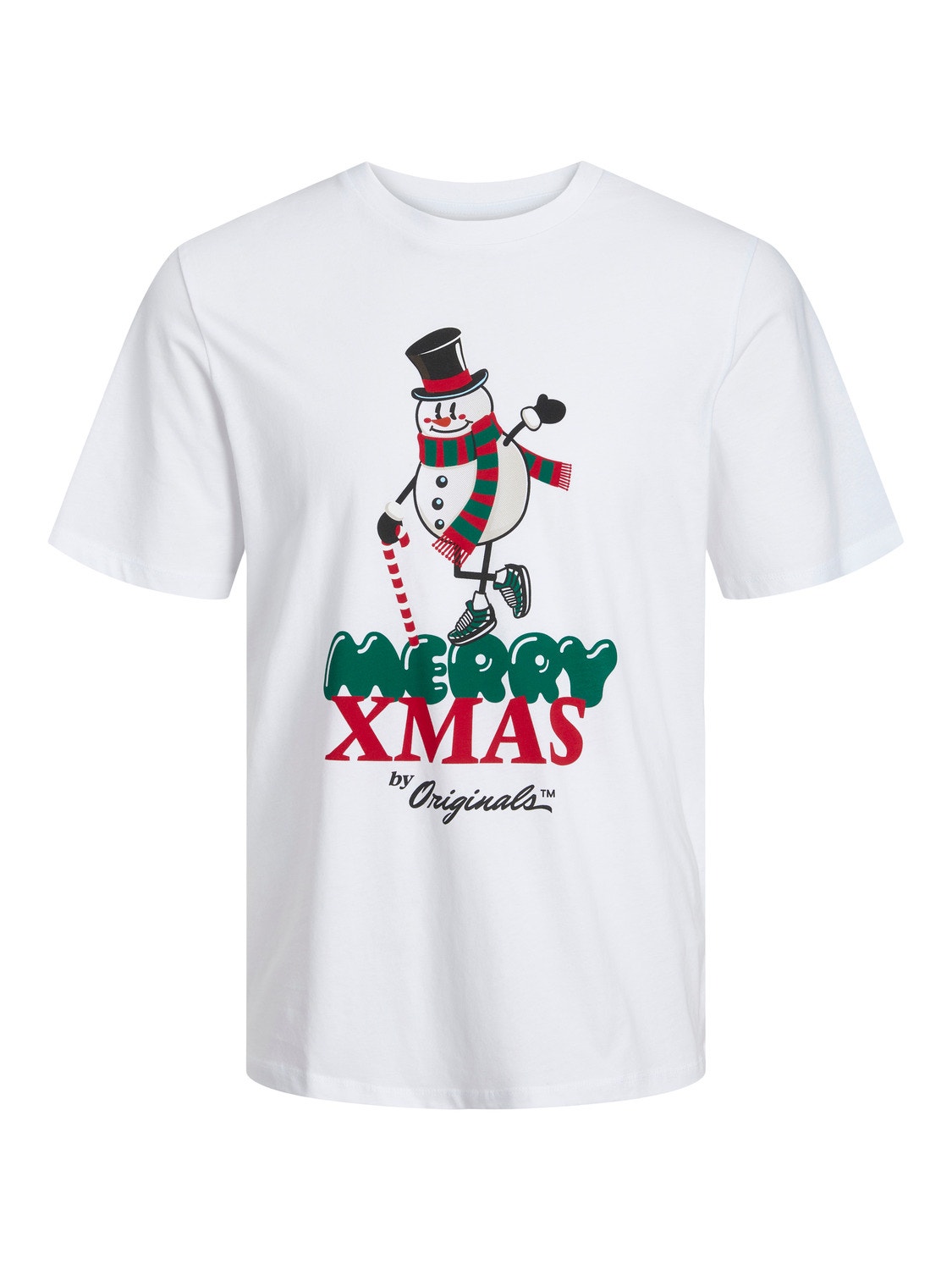 Jack & Jones T-shirt X-mas Col rond -Bright White - 12246603