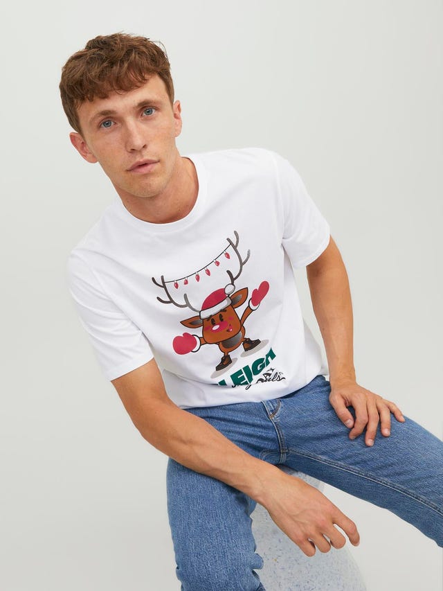 Jack & Jones X-mas Apskritas kaklas Marškinėliai - 12246603