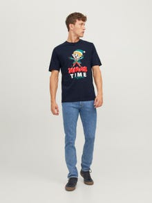 Jack & Jones X-mas Crew neck T-shirt -Sky Captain - 12246603