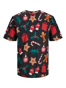 Jack & Jones X-mas Crew neck T-shirt -Black - 12246604