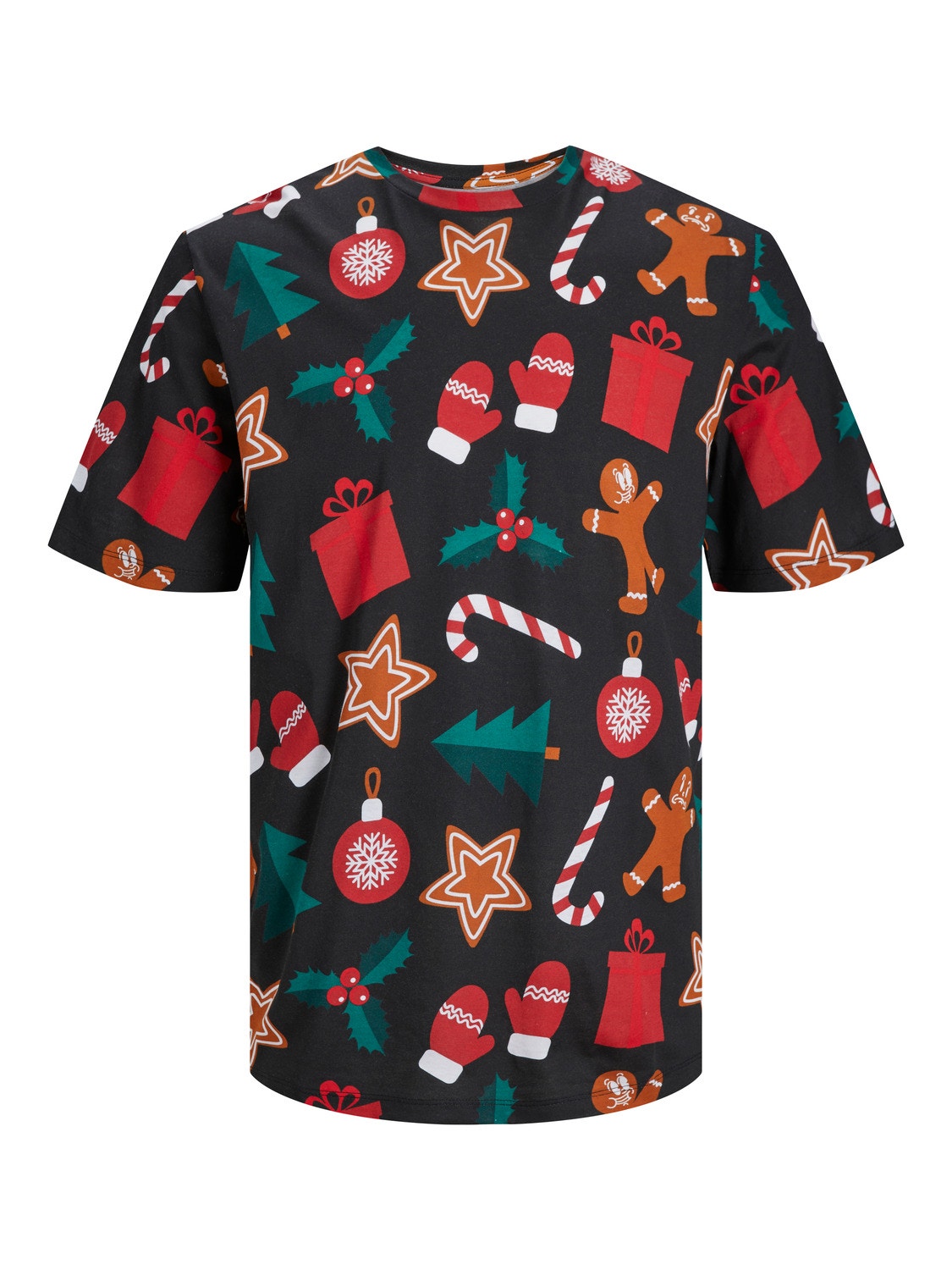 Jack & Jones X-mas O-hals T-skjorte -Black - 12246604