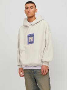 Jack & Jones Nyomott mintás Kapucnis felső -Moonbeam - 12246622