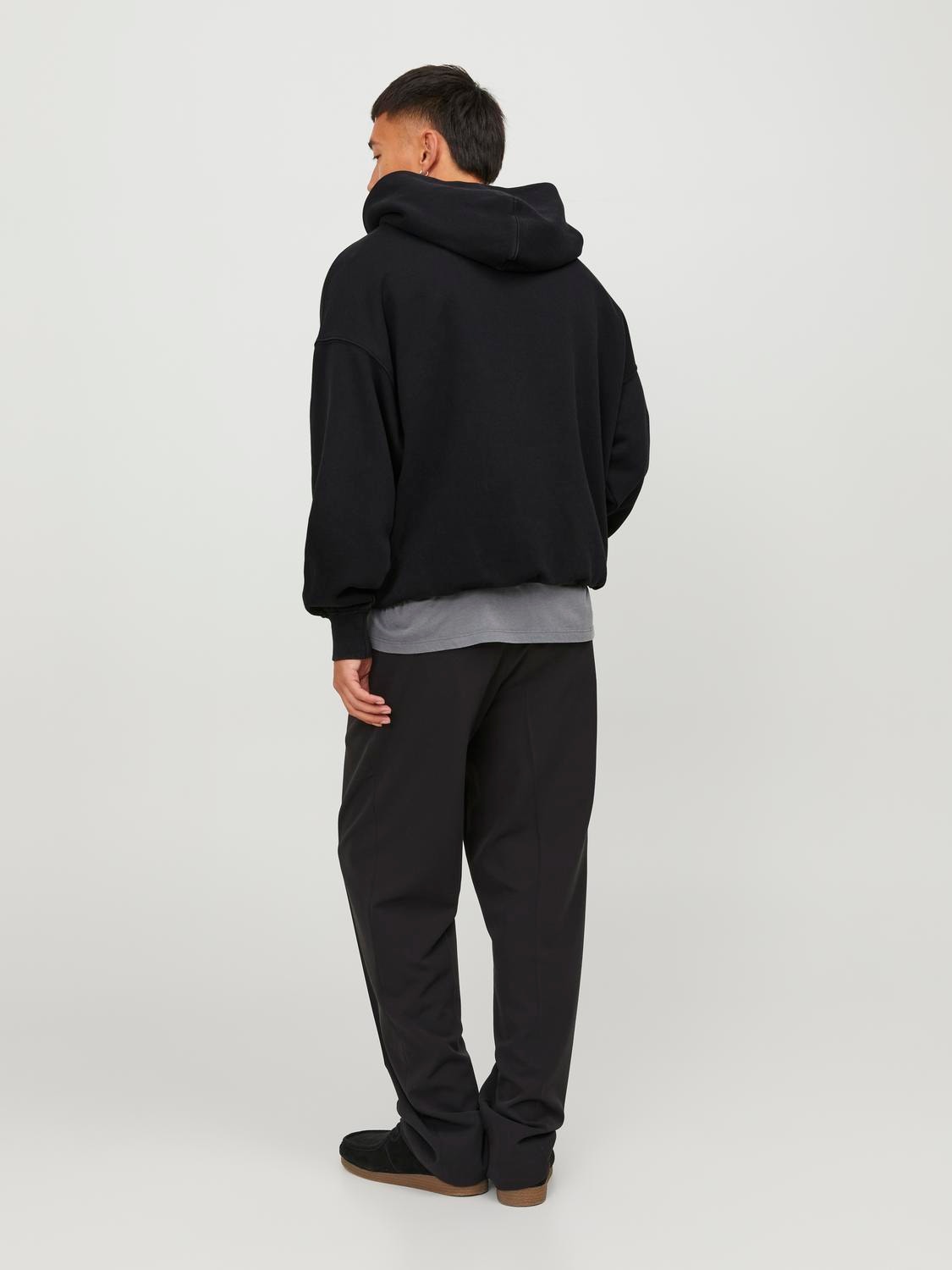 Jack & Jones Printed Hoodie -Black - 12246622