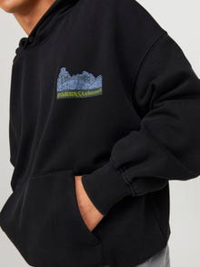 Jack & Jones Printed Hoodie -Black - 12246622