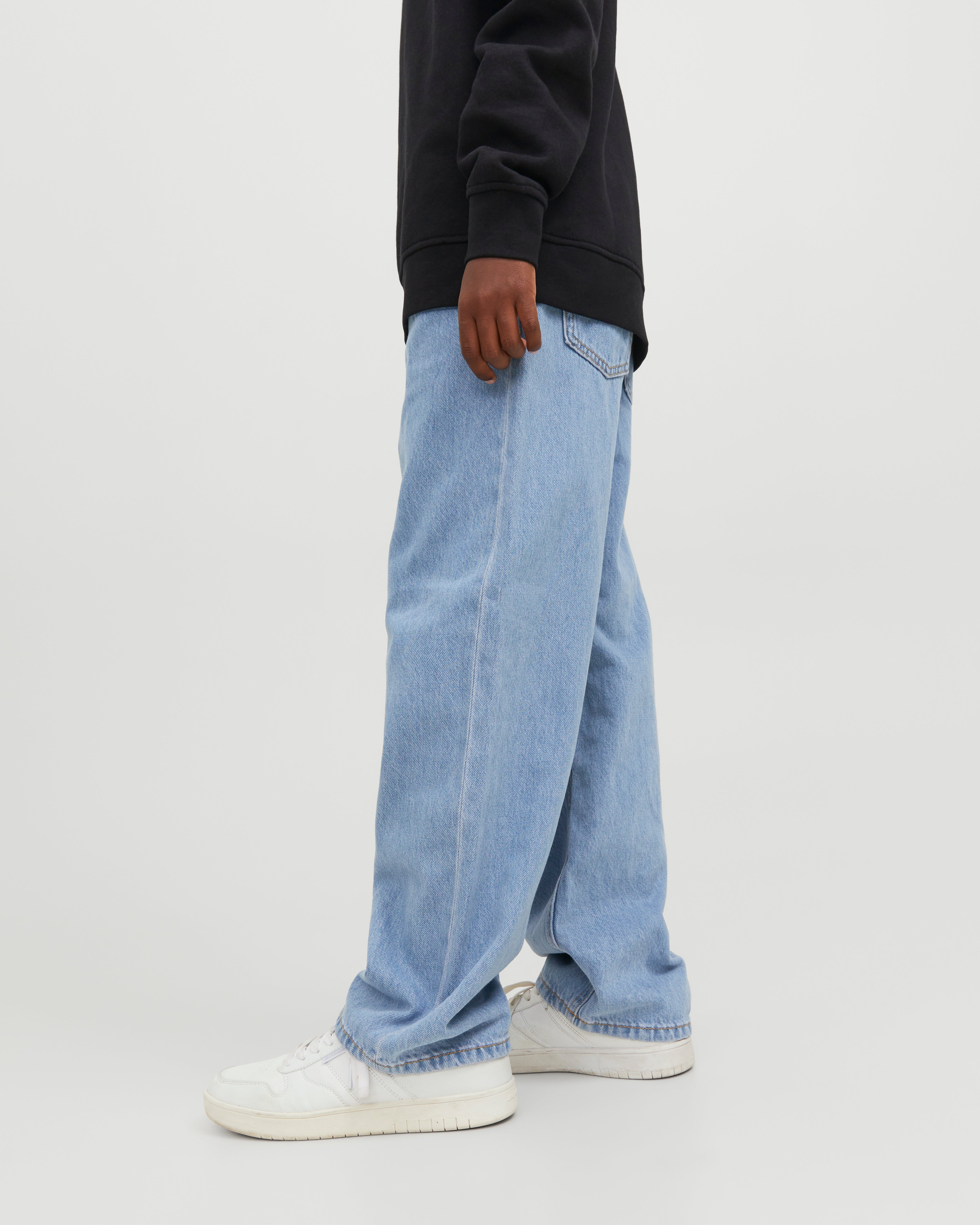 Pantalon Jean Garçon Coupe Ample Baggy - Denim Vintage, Taille Élastique, Poches Cargo (120-170 Cm) - 11
