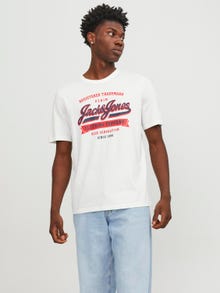 Jack & Jones T-shirt Con logo Girocollo -Cloud Dancer - 12246690