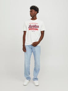 Jack & Jones T-shirt Con logo Girocollo -Cloud Dancer - 12246690