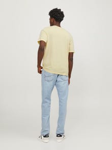 Jack & Jones Logo Crew neck T-shirt -French Vanilla - 12246690