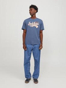 Jack & Jones Logotyp Rundringning T-shirt -Ensign Blue - 12246690