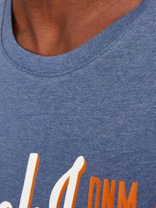 Jack & Jones Logo Crew neck T-shirt -Ensign Blue - 12246690