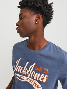 Jack & Jones Logo O-hals T-skjorte -Ensign Blue - 12246690