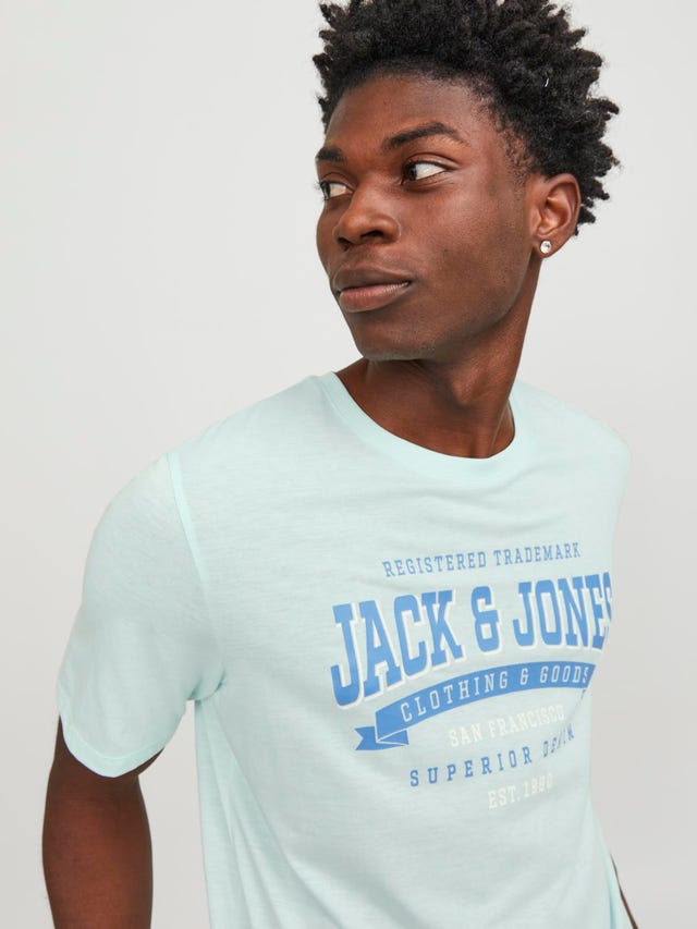 Jack & Jones Z logo Okrągły dekolt T-shirt - 12246690