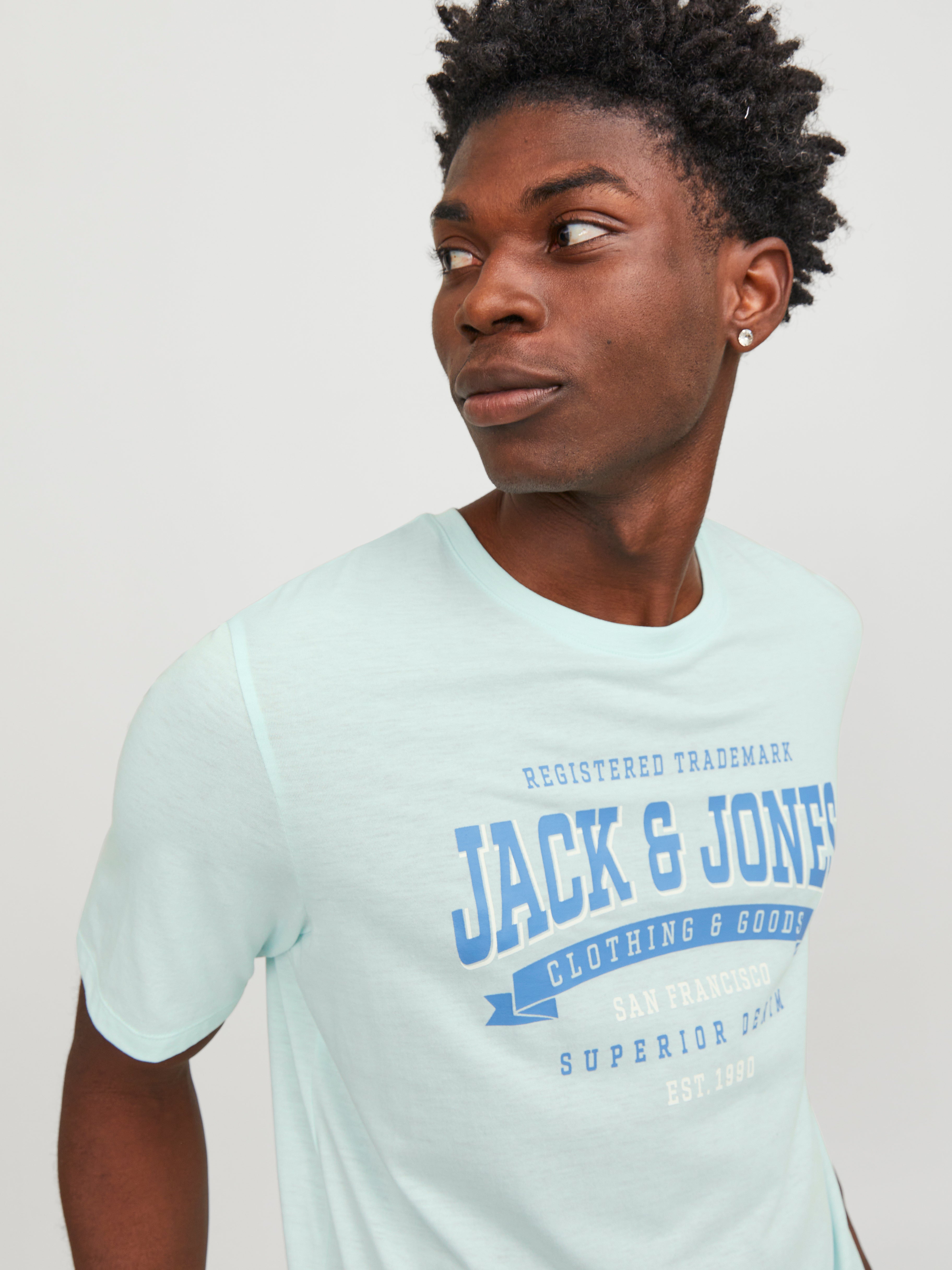 Tshirt Logo Col rond Bleu clair Jack & Jones®