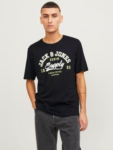 Jack & Jones T-shirt Logo Col rond -Black - 12246690