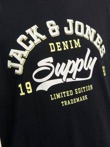 Jack & Jones Logotipas Apskritas kaklas Marškinėliai -Black - 12246690