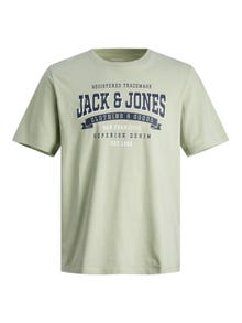 Jack & Jones Logotyp Rundringning T-shirt -Desert Sage - 12246690