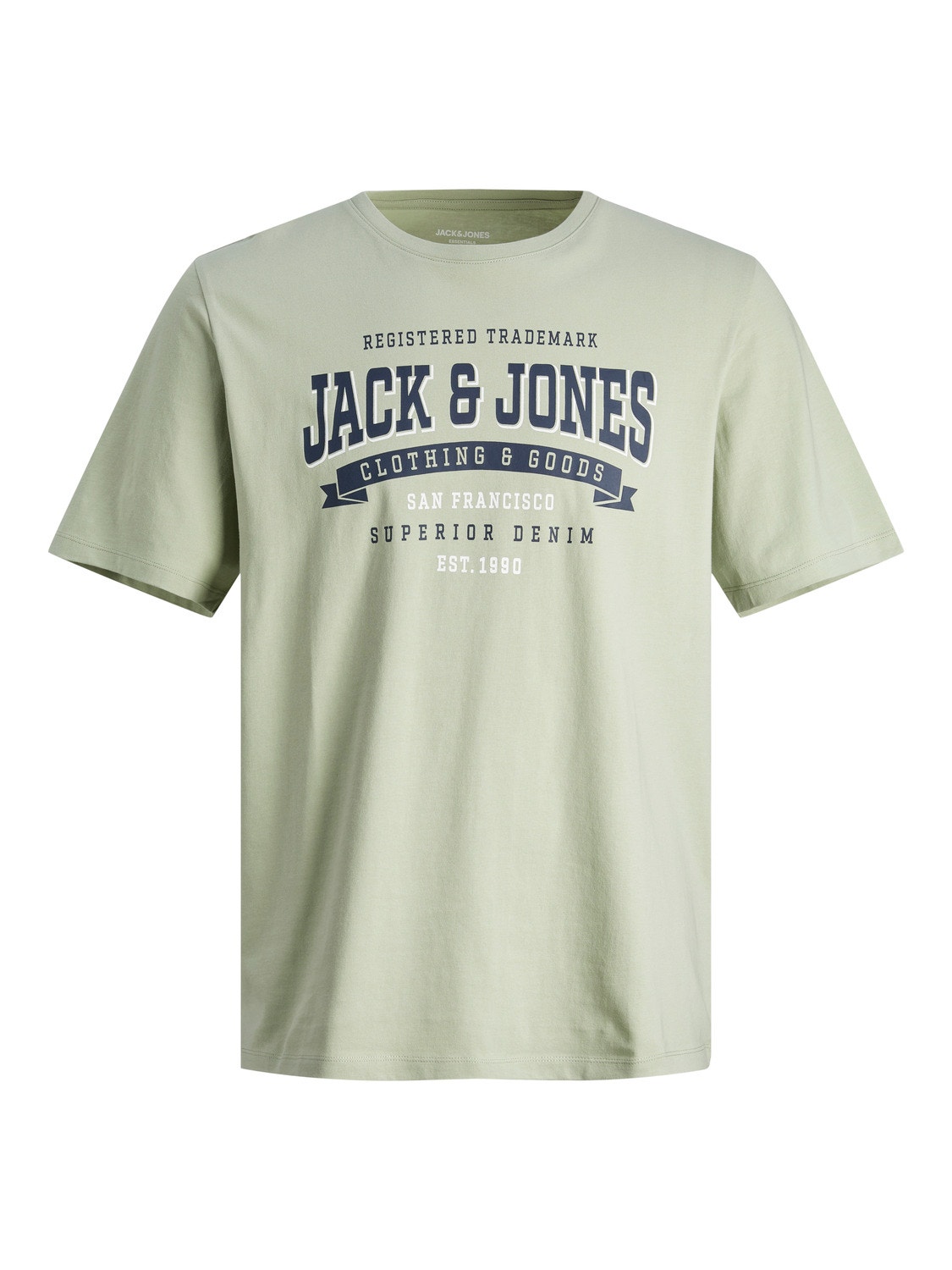 Jack & Jones Logotyp Rundringning T-shirt -Desert Sage - 12246690