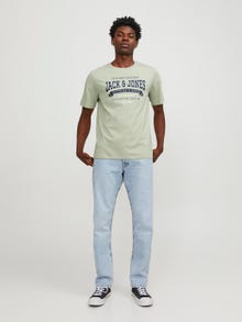 Jack & Jones Logo Rundhals T-shirt -Desert Sage - 12246690