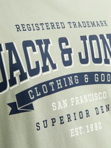 Jack & Jones Logo Crew neck T-shirt -Desert Sage - 12246690