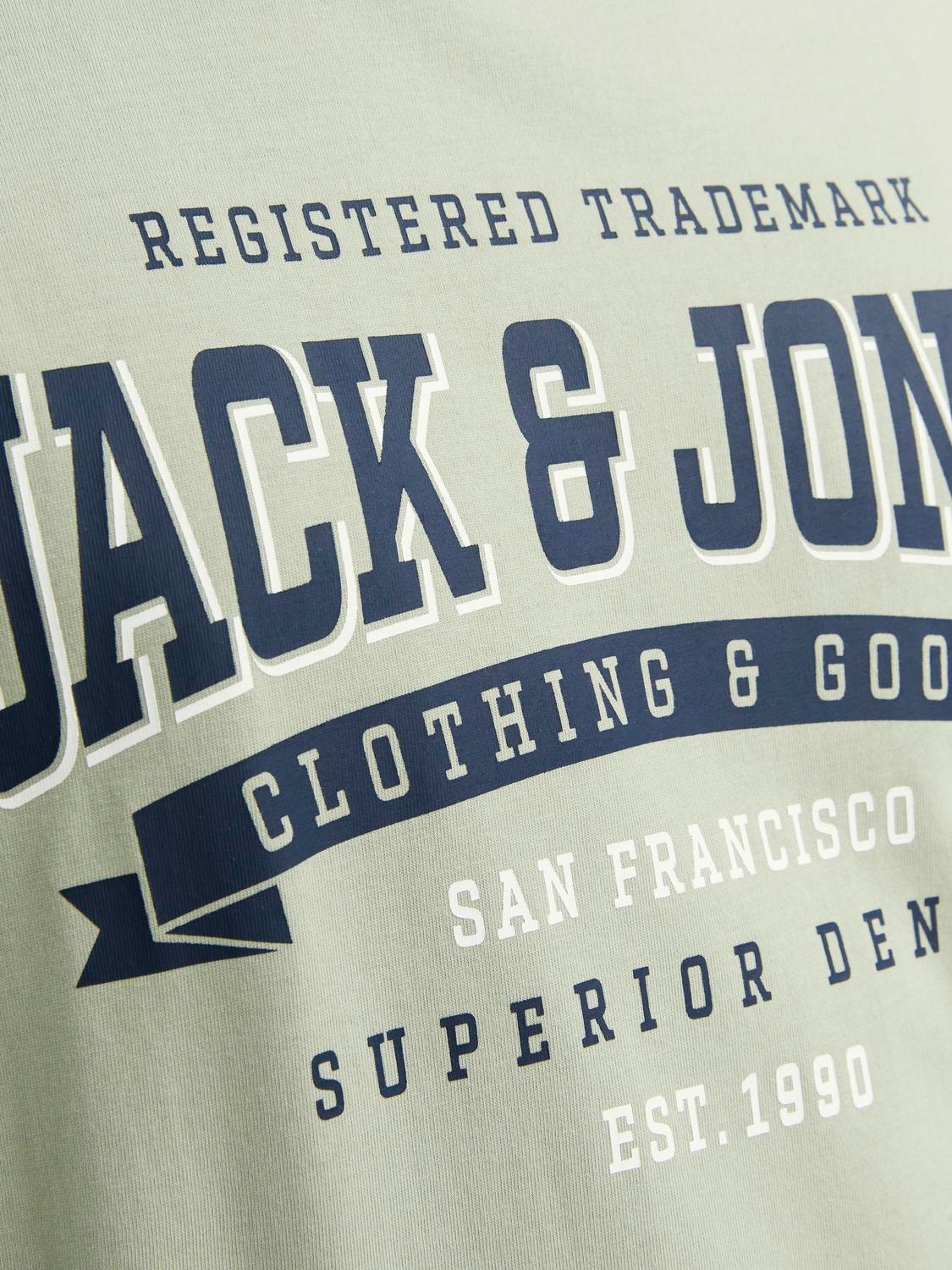 Jack & Jones T-shirt Logo Decote Redondo -Desert Sage - 12246690