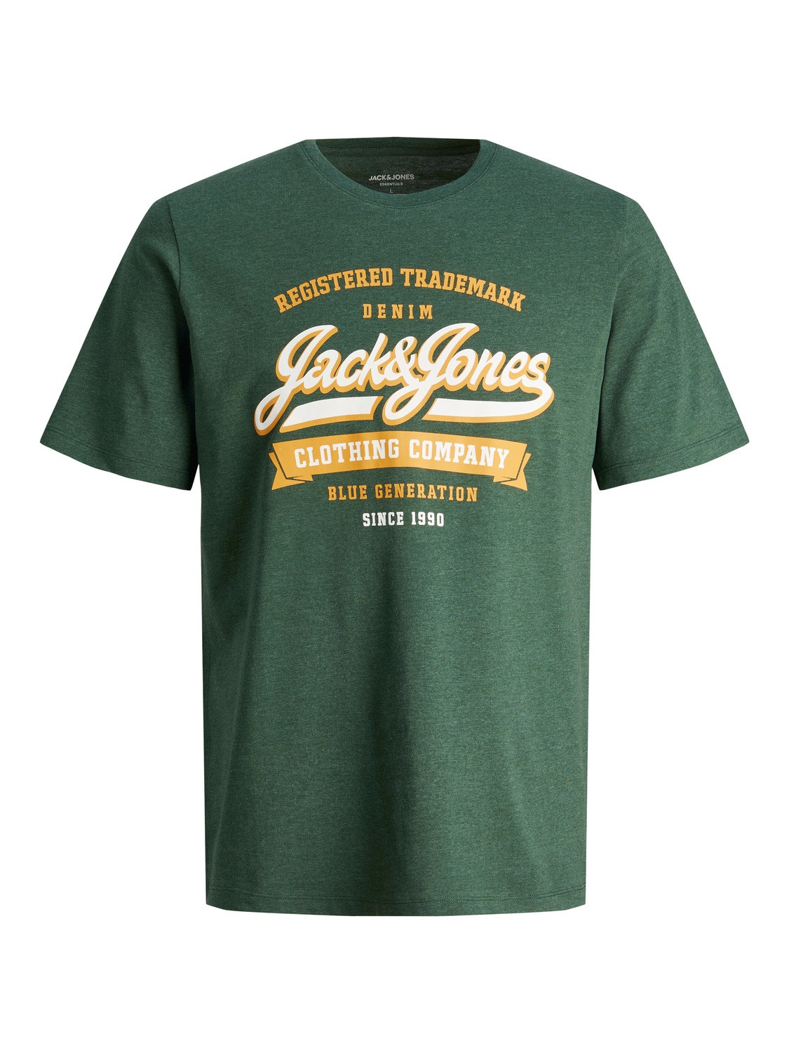 Jack & Jones Logotipas Apskritas kaklas Marškinėliai -Dark Green - 12246690
