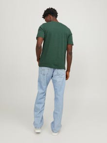 Jack & Jones Logo Kruhový výstřih Tričko -Dark Green - 12246690