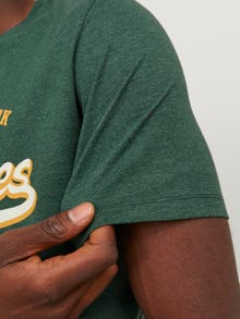 Jack & Jones Logo Pyöreä pääntie T-paita -Dark Green - 12246690